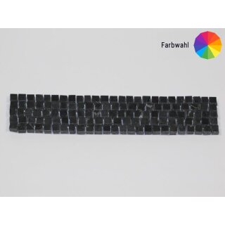 Borddüre 5 Reihen 1 farbig 10x10 mm Kante gesägt