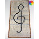 Notenschlüssel Mosaiksteine 1,5x1,5 cm - Kanten...
