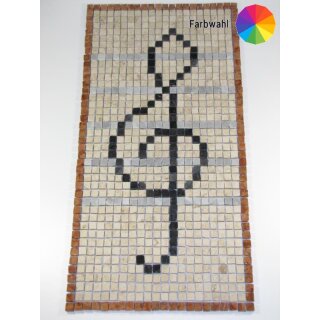 Notenschlüssel Mosaiksteine 2x2 cm - Kanten gebrochen