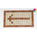 Richtungspfeil Mosaiksteine 2x2 cm - Kanten gesägt