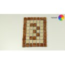 1 Buchstabe bzw. Ziffer - Mosaiksteine 2x2 cm - Kanten...
