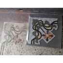 Eckornament 2 Mosaiksteine 2x2 cm - Kanten gebrochen