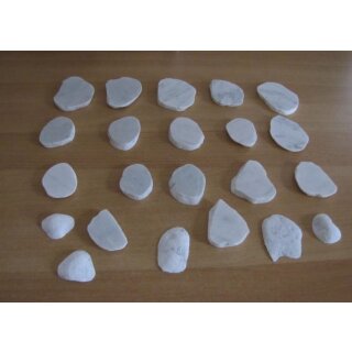CARRARA - Malplatten - oval 3-10 x 1 cm