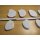 CARRARA - Malplatten - oval 3-10 x 1 cm