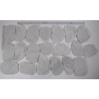 CARRARA - Malplatten - oval 8-15 x 1 cm