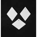 THASSOS - Malplatten - Raute klein ca. 9,5x7,4x1 cm, Obf. geschliffen