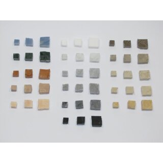 Mosaik - Mustersteine1 Farbe mit Farbwahl 15x15 mm