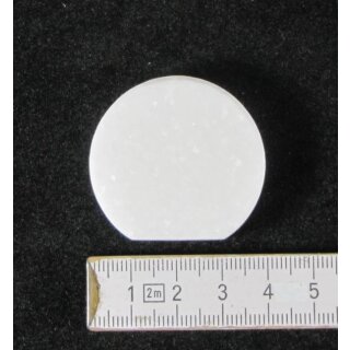 THASSOS - Malplatten - rund als Stele ca. 3,9x1 cm, Obf. geschliffen